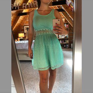 Turquoise Target Skater Dress